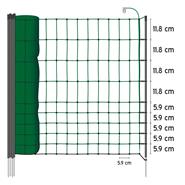 Dog Fence 25m x 75cm, 9 Posts, 1 Spike, Rabbit, Hobby Netting, Green, Electrifiable