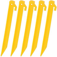 5x Ground Peg, 22cm - Extra Strong - Yellow