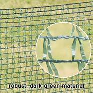 Dog Fence 20m x 80cm, VOSS.farming, 12 Posts, 1 Spike, Camping Netting, Green, Non-Electrifiable
