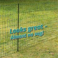 Poultry Netting 50m x 112cm, VOSS.farming farmNET+, 20 Posts, 2 Spikes, Green, Electrifiable
