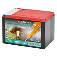 4x VOSS.farming "ZINC-CARBON 55AH" - 9V Battery Energiser, Small, VALUE PACK!