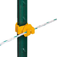 25x T-Post Rope Insulator, Yellow