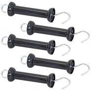 5x VOSS.farming Gate Handle "EASY", with Hook, Black