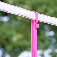 20x VOSS.farming "Style" Electric Fence Posts, 156 cm, Double Step-in Base, Pink