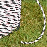 Electric Fence Rope 400m 6mm, 3x0.25 Copper + 3x0.25 Stainless Steel, VOSS.farming, White/Red/Black