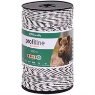 400m VOSS.farming Electric Fence Polywire, 3x0.25 Copper + 3x0.20 Stainless Steel, White-Black