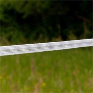 VOSS.farming Electric Fence Tape 250m, 10mm, STST, White, Basic Plus