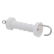 Gate Handle Compact, White, with Hook