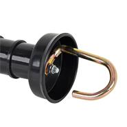 Gate Handle Compact, Black with Hook