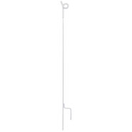 10x VOSS.farming Pigtail Electric Fence Post 105 cm, White (Cattle Fence)