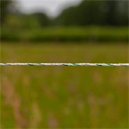 VOSS.farming Fence Polywire 400m, 3x0.25 Copper + 3x0.20 STST White-Green