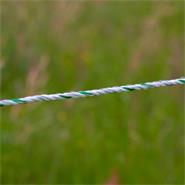 VOSS.farming Fence Polywire 400m, 3x0.25 Copper + 3x0.20 STST White-Green