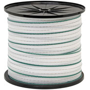 Electric Fence Tape 200m, 40mm, 4x0.3 Copper + 6x0.3 STST, White-Green