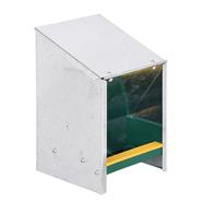 Poultry Feeder with sloping lid - Galvanised