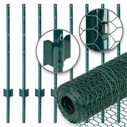 706001-1-set-voss.farming-wire-netting-10m-x-50cm-mesh-size-13mm-x-25mm-green-with-8-u-profile-metal