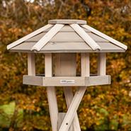 VOSS.garden "Valbo" - Wooden Bird Table with Stand, White