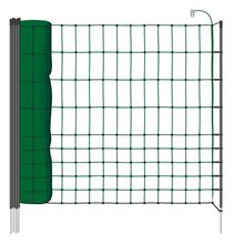 Dog Fence 25m x 75cm, 9 Posts, 1 Spike, Rabbit, Hobby Netting, Green, Electrifiable