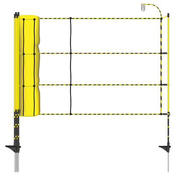 Sheep Netting 50m x 105cm, AKO EasyNet, 15 Posts, 1 Spike, Ground Clearance, Yellow, Electric Fence