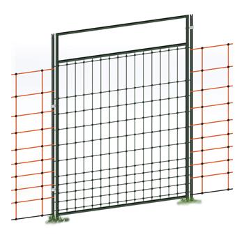 Gate for Electric Fence Netting, Electrifiable, Complete Kit, 125cm