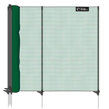 VOSS.farming classic 15 m, Netting Green, 90 cm High, 9 Posts, 1 Spike, Non-Electric