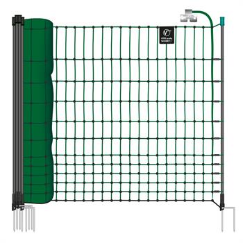 50m VOSS.farming farmNET Chicken Netting, Poultry Net, Electric, 112cm, 16 Posts, 2 Spikes, Green
