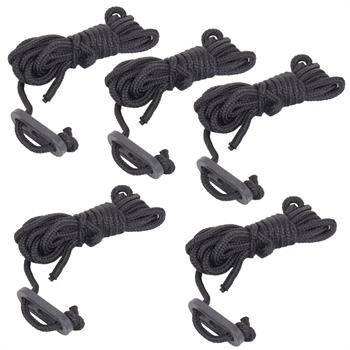 5x VOSS.farming Guy Ropes with Tensioners, Black