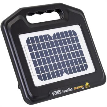 VOSS.farming Solar Energiser "Sunny 800", incl. 12V AGM Rechargeable Battery + Mains Adapter