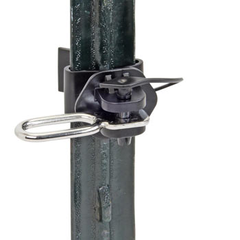 2x VOSS.farming T-Post Gate Insulator with 1x hanger clip, Black