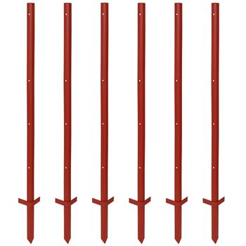 40x VOSS.farming Angle Steel Posts 115cm, 3mm, 4x Holes for Insulators, Double Step