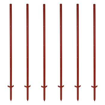 20x VOSS.farming Angle Steel Posts 165cm, 3mm, 5x Holes for Insulators, Double Step