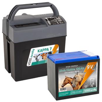 VOSS.farming "Kappa 7" Powerful 9V, 12V, 230V Energiser + 130 Ah High Energy Battery