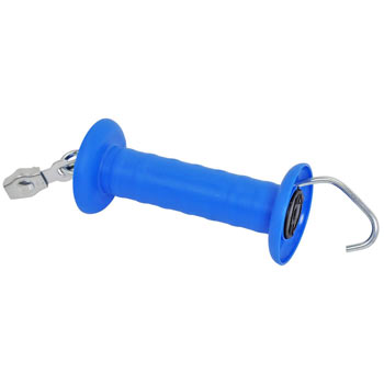 VOSS.farming Gate Handle with Rope Attachment "easy" Blue (Galvanised)