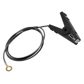 VOSS.farming Fence Connection Cable with Crocodile Clip, 100 cm, Black, M8 Eyelet