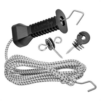 VOSS.farming Gate Handle Set with Elastic Rope 3.20m (Expands up to 6.2m)