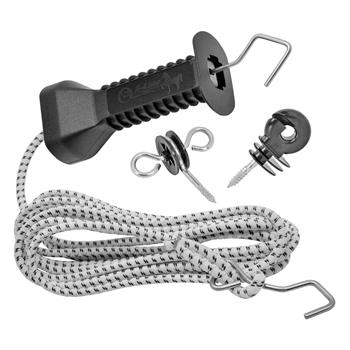 VOSS.farming Gate Handle Set with Elastic Rope 4,90m (Expands up to 9.5m)