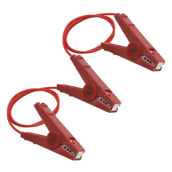 VOSS.farming Line Connector / Link with 3 Crocodile Clips, Red