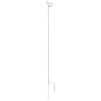 10x VOSS.farming Pigtail Electric Fence Post 105 cm, White (Cattle Fence)