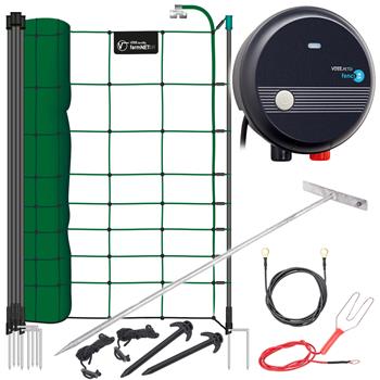 VOSS.pet Dog/Cat Complete Electric Fence Kit, Electric Netting 50m/108cm + Mains Energiser