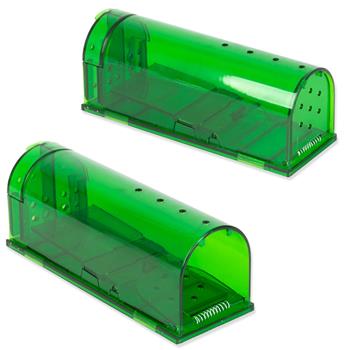 2x Mouse Live Trap "Walk-In", Transparent