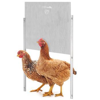 Chicken Coop Sliding Door, Aluminium, 430x400 mm