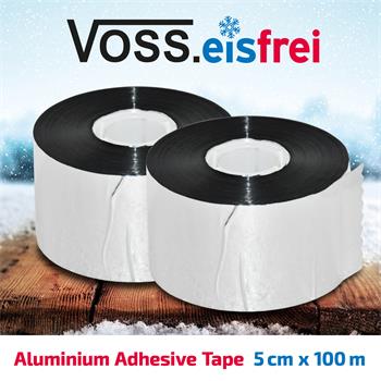 2x VOSS.eisfrei Aluminium Foil Tape Duct 50m x 5cm for Frost-Protection Heating Cable