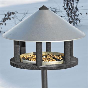 "Odensee" Bird Table with Galvanised Roof + Mounting Post