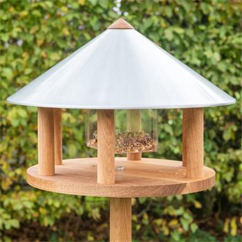 "Aarhus" Bird Table with Zinf Roof (Stand Not Included)
