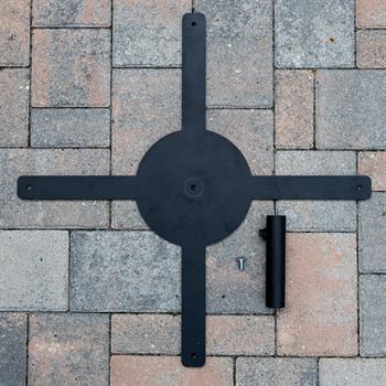 "Tondern" - Base Plate for Bird Tables with Mounting Post, Black, Metal