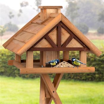 VOSS.garden "Levar" - Wooden Bird Table with Stand