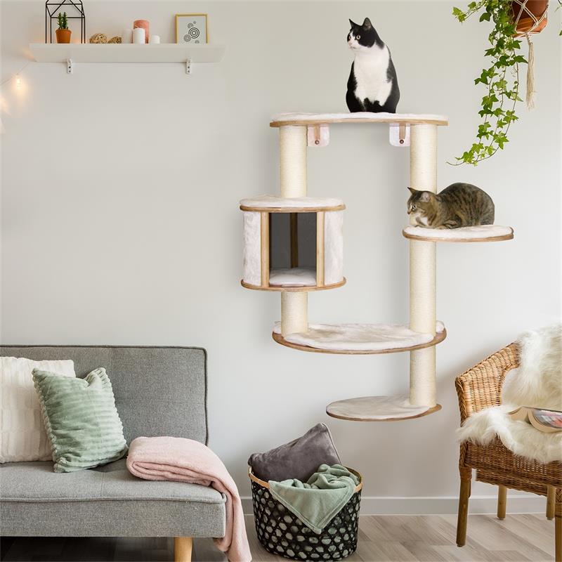 Wall-Mounted Cat Tree, 117cm