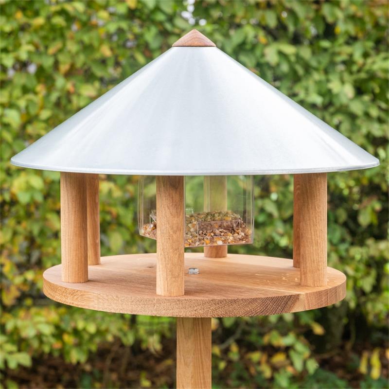 NEW WNB Bird Table Feeding Station Wooden Feeder Garden Wood House Free Standing 