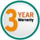 3-year device warranty